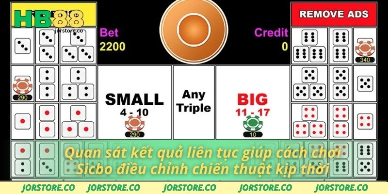 Quan sát kết quả liên tục giúp cách chơi Sicbo điều chỉnh chiến thuật kịp thời